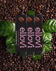 Ellovi Natural Lip Butter Lip Balm - Coffee - Pure Enough to Eat - Made With Just 6 Vegan Ingredients - 100% Natural & Organic Moisturizing Lip Care for All Day Hydration (3-Pack)