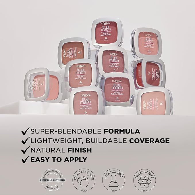 L'Oreal Paris True Match Super-Blendable Powder Blush, Bare Honey, 0.21 Oz (Packaging May Vary)