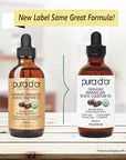 PURA D'OR 4 Oz ORGANIC Jamaican Black Castor Oil - Natural Smoky Scent - w/ 2 BONUS Empty Brushes - 100% Pure USDA Certified Cold Pressed & Roasted, Hexane Free Eyelash & Eyebrow Serum
