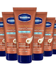 Vaseline Intensive Care Hand Crème Moisturizer for Dry Hands Hydra Replenish Made with hyaluronic acid, vitamin B3, and cocoa butter 3.4 oz 6 Count