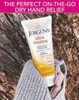 Jergens Ultra Healing Dry Skin Moisturizer, Travel Size Body and Hand Lotion, for Extra Dry Skin, Use After Washing Hands, HYDRALUCENCE blend, Vitamins C, E, B5, 1 Fl Oz (Pack of 24)