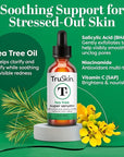 TruSkin Tea Tree Oil Acne Treatment for Face – Acne Serum – Improve the Appearance of Pores, Skin Tone for Smooth, Glowing Skin with Salicylic Acid, Vitamin C, Niacinamide & Retinol, 1 fl oz