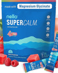 Nello Supercalm Powdered Drink Mix, Cortisol Reducer* and Sleep Aid Supplement, L Theanine, Ksm-66 Ashwagandha, Magnesium Glycinate, Vitamin D 3, No Sugar, Non GMO, On The Go, 20 Ct, Melon Berry