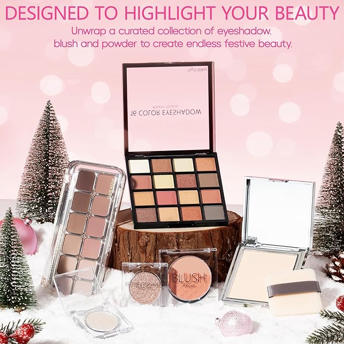 Makeup Advent Calendar 2025, 24 Days Advent Beauty Calendar for Adults Women Teen Girl Gifts Trendy Stuff Christmas Countdown Calendars Holiday Surprise Gift for Mom Wife Girlfriend Friends Her Sister