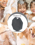 2 Pack Silicone Body Scrubber, Exfoliating Body Scrubber for Sensitive Skin, Silicone Loofah with Anti-Slippery Handle, Stays Clean Easily, Travel-Friendly for Men & Women (Gray + Purple)