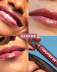 Tower 28 ShineOn Milky Lip Jelly, SESAME, Non-Sticky, Hydrating Vegan Lip Gloss in Milky Mauve, Apricot and Raspberry Seed Oil, Moisturizing, Clean, Cruelty Free