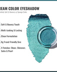 Oulac Teal Eyeshadow Green Glitter Eyeshadow Highly Pigmented Eye Shadow Waterproof & Long Lasting for Women with Moisturizing Formula. Multi-use for Highlighter. 6g (14)