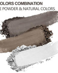 3 Colors Eyebrow Makeup Kit, Professional Brow Contour Palette, Waterproof Long-lasting Eyebrow Filler Powder with Mirror & Brow Brush