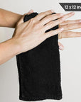 Utopia Towels 24 Pack Cotton Washcloths Set, 100% Ring Spun Cotton, Premium Quality Flannel Face Cloths, Highly Absorbent and Soft Feel Fingertip Towels, Black