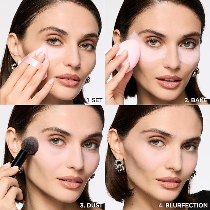 L'Oreal Paris Infallible Blur-fection Longwear Loose Setting Powder, Blurring Face Powder With Up to 24HRs of Wear, Brightening Light Pink, 1 Kit