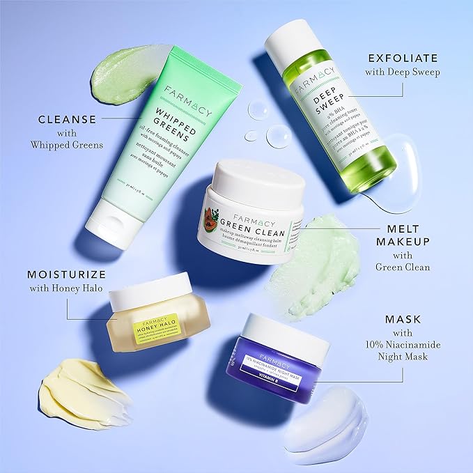 Farmacy Niacinamide Overnight Face Mask - Pore Refining Facial Mask with 10% Niacinamide - Replenishes Moisture Barrier with 3% Panthenol + Blueberry Seed Oil for Soft, Supple Skin (9ml)