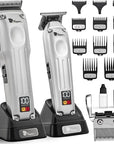 Fagaci Professional Hair Clippers for Men with Superior Precision, Brushless Motor Barber Clippers and Trimmers Set, 5X Longer Sharpness Hair Cutting Kit, Mens Haircut Cordless Clipper for Barber