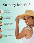 After Sun Lotion with Aloe Vera - Ultra Cooling Aloe Vera Lotion for Sunburn Hydration with Cocoa Butter & Rosehip Oil - Hydrating Aloe Lotion After Sun Moisturizer for Dry Skin with Hyaluronic Acid