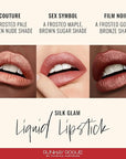 Runway Rogue Silk Glam Liquid Lipstick Lip Trio, Long Wear Frosted Liquid Lipstick Pack, (‘Couture’, ‘Sex Symbol’, ‘Film Noir’)
