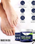 Tea Tree Oil Balm – Moisturizer for Dry Cracked Feet – Instantly Hydrates & Soothes Irritated Skin & Athlete's Foot – Best Foot Care for Women and Men – Made in USA 2PK