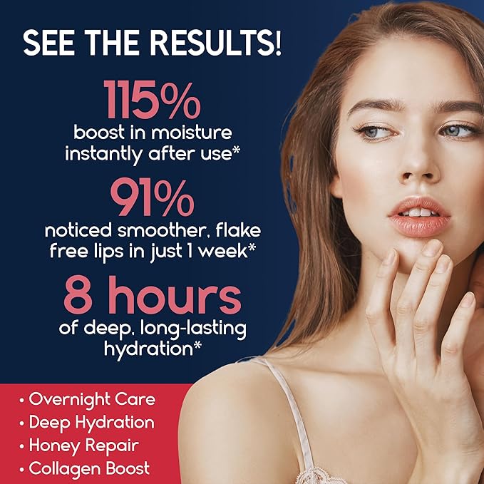 Lip Mask Overnight with Hyaluronic Acid & Collagen, Lip Sleeping Mask for Dry Cracked Lips, Moisturizing, Hydrating, Exfoliating Night Treatment for Lip Care (Peach) (0.7, Strawberry)