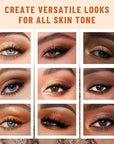 6 Colors Mini Naked Eyeshadow Makeup Palette Caramel & Bronzed Neutral Tone Eye Shadow Matte & Shimmer Nude Make Up Pallet with Mirror Blendable Highly Pigmented Travel Size Gift Kit 05