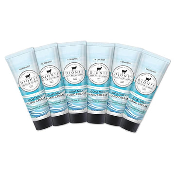 Dionis - Goat Milk Skincare Scented Hand Cream, Travel Size Self Care Moisturizing Lotion For Women, Vitamins & Minerals Hydrate Dry Skin - Cruelty Free, Paraben Free, Ocean Mist, 1oz Set of 6