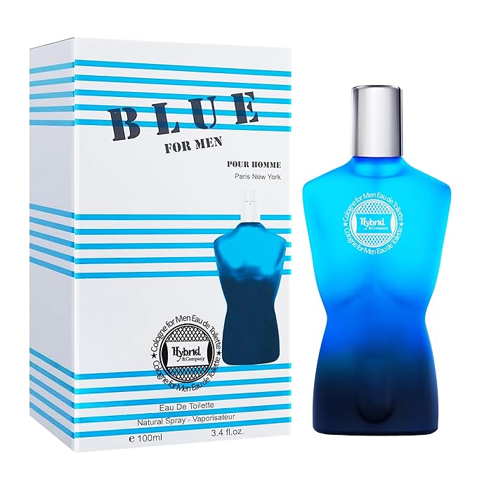 Hybrid & Company Blue For Men Eau De Toilette Natural Spray Vaporisateur 3.4 FL.OZ