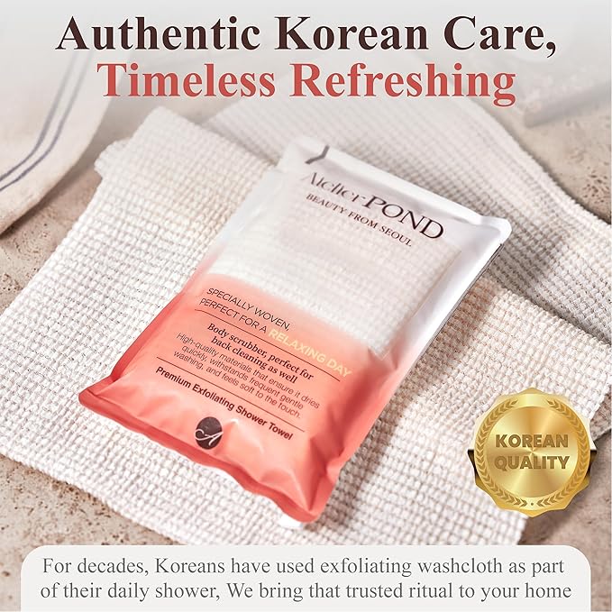 Exfoliating Washcloth/Shower Towel/Korean Body Scrub, Made in Korea [Relax DayX1]
