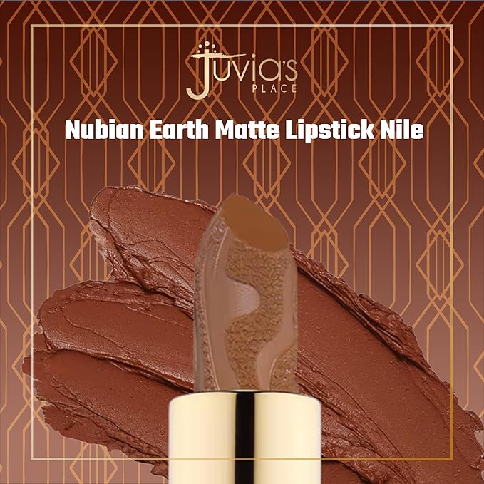 Juvia's Place Nubian Earth Matte Lipstick Nile - Hydrating & Long-lasting, Richly Pigmented Lip Makeup, Creamy Lipstick with Matte Finish, Beauty & Lip Care Product