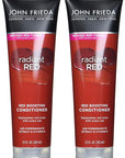 John Frieda Radiant Red, Color Boosting Conditioner, Hydrates and Enhances Red Tones with Pomegranate Extract and Vitamin E for Natural or Color-Treated Hair, 8.3 Oz, Pack of 2