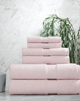 Aston & Arden Egyptian Hand Towels - Pack of 6 - Oversized Ultra Soft Thick & Absorbent, 100% Ringspun Egyptian Cotton Bathroom Towel for Spa, Hotel, 600 GSM, 16 x 30 in, Pink
