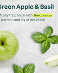 ATTITUDE Foaming Hand Soap, EWG Verified, Plant and Mineral-Based Ingredients, Vegan and Cruelty-free Personal Care Products, Green Apple & Basil, 10 Fl Oz