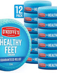 O'Keeffe's for Healthy Feet Foot Cream - 3.2 oz Jar (12 Pack) - Guaranteed Relief for Extremely Cracked, Dry Feet, Repairing Skincare, Instantly Boosts and Retains Moisture Levels