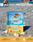 UV Buddy 28 Pack Bear Shaped UV Detection Stickers for Sunscreen - Fun Kid Friendly Sun Protection Reminder for Parents Adults | Waterproof Sunscreen Patch UV Patch Sunblock Stickers for Reapplying