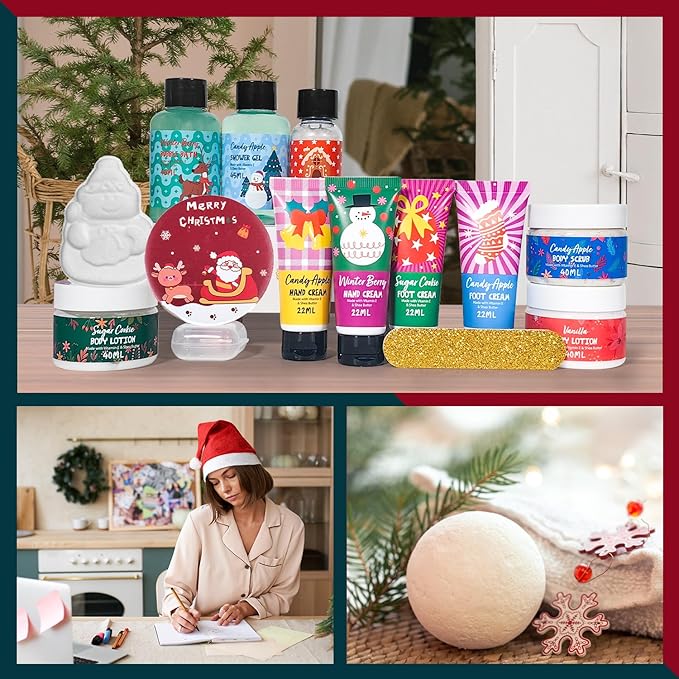 Beauty Advent Calendar 2025 for Adults Women & Teen Girls, 24 Days Bath and Body Christmas Gifts Sets for Women, Spa Gift Baskets for Her, Skincare Beauty Gifts Box Kit