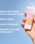 COVERGIRL Clean Fresh Nourishing Skin Tint, 510 Porcelain, Liquid Foundation, Dewy Finish, Infused with Coconut & Aloe, Vegan Formula