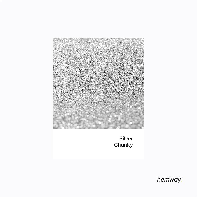 Hemway Biodegradable Glitter Eco Friendly - 100g/3.5oz Bio Cosmetic Safe Sparkle Vegan for Face Eyeshadow Body Hair Festival Makeup Craft - Chunky (1/40" 0.025" 0.6mm) - Silver