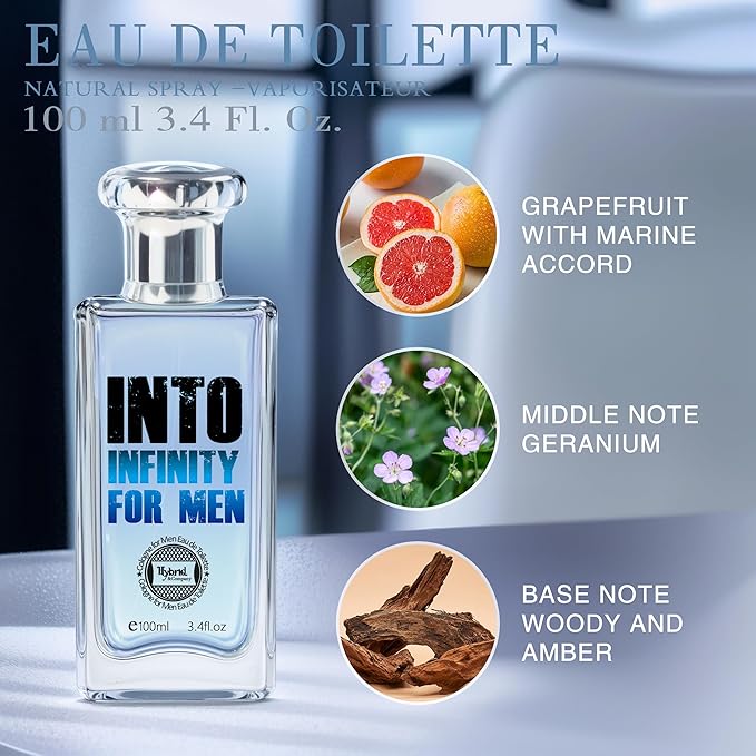 Hybrid & Company Mens 2 Pcs Courageous Into Infinity Eau De Perfum Vaporisateur Natural Spray