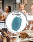 2 Pack Silicone Body Scrubber, Loofah Double-Sided Body Brush,Shower Scrubber and Scalp Massager Shampoo Brush for Sensitive Kids Women Men All Kinds of Skin (Pink & Blue)