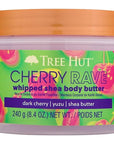 Tree Hut Cherry Rave Whipped Shea Body Butter | Long-lasting Hydration Leaves Skin Feeling Soft & Moisturized | Limited Edition Fall | Nourishing Essential Body Care | 8.4 fl oz.