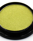 Chartreuse Bright Neon Yellow Green Shimmer Pressed Powder Single Vegan Eyeshadow; Talc, Paraben & Cruelty Free