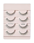 KISS The New Natural, False Eyelashes, 'Pearl Earring', 12 mm, Includes 4 Pairs Of Lashes, Contact Lens Friendly, Easy to Apply, Reusable Strip Lashes