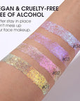 LANGMANNI Holographic Body Glitter Gel for Body, Face, Hair and Lip.Color Changing Glitter Gel Under Light. Vegan & Cruelty Free-1.35 oz (3# Neon Violet)
