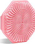 Sud Scrub® Antimicrobial Silicone Face Scrubber, 1 Pack, Gentle Face Exfoliator for Sensitive Skin, Eco Friendly Facial Cleansing Brush, Exfoliating Face Brush for Men and Women (Pink)