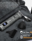 Ufree Beard Trimmer for Men Professional with Hair Clippers, Barber Clippers and Trimmers Set, Electric Razor Shavers for Men, Cordless Mens Grooming Kit for Nose, Ear, Face, Hair, Gifts