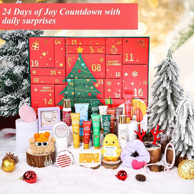 Beauty Advent Calendar 2025 for Adults Women & Teen Girls – 24 Days of Skincare, Bath & Body Gift Sets, Perfect Christmas Countdown Calendar & New Year Gifts Baskets for Girlfriend, Wife, Mom, Girls