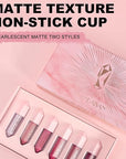 6PCS Diamond Lip Gloss Set, Matte & Pearlescent Finish, Long-Lasting Hydrating Lipstick, Non-Sticky, High-Pigment Formula for All-Day Wear, Shimmer & Velvet Effect (Diamond A, 1)