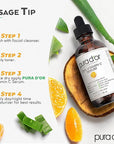PURA D'OR 20% Vitamin C Serum 4 Oz - Lightweight Maximum Strength Formula - Retinol, Hyaluronic Acid, Ferulic Acid - Professional Grade Treatment For Face & Eyes, Wrinkles - Men & Women