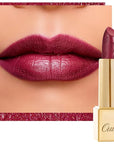Oulac Wine Red Lipstick for Women with Metallic 3D Shine Lightweight Hydrating Formula, High Impact Lip Color, Vegan Beauty, Full Coverage Lip Makeup, Christmas Gifts for Women, One Last Kiss (14)