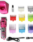 TPOB Slime 2 Candy Edition Barber Hair Clippers for Men 6800 RPM with Matte Pink Case and Taper Blade