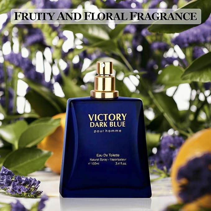 Men Cologne Set (3.4oz/100ml x 2PCS) Eau De Perfume Natural Spray Notes of Woody, Spicy, Citrus & Aromatic Long Lasting Fragrance for Daily Use (VintageH&VictoryDB)