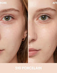 COVERGIRL Clean Fresh Nourishing Skin Tint, 510 Porcelain, Liquid Foundation, Dewy Finish, Infused with Coconut & Aloe, Vegan Formula