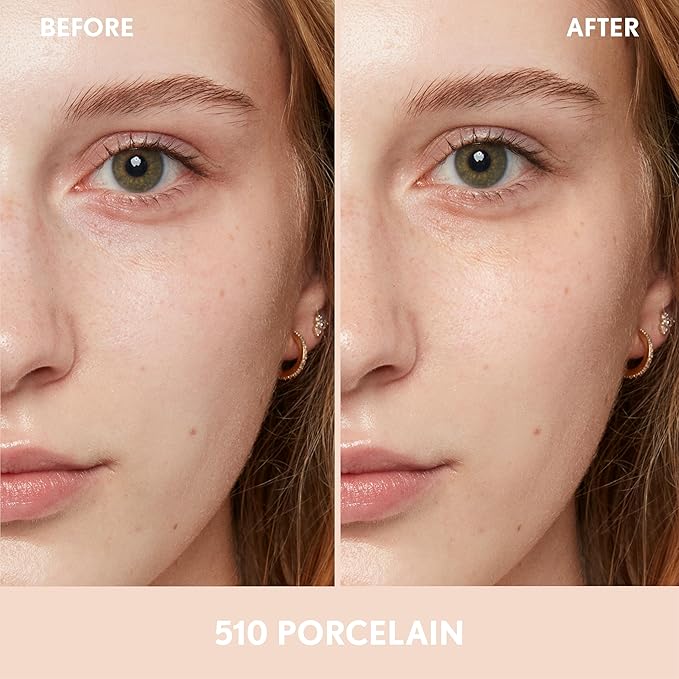 COVERGIRL Clean Fresh Nourishing Skin Tint, 510 Porcelain, Liquid Foundation, Dewy Finish, Infused with Coconut & Aloe, Vegan Formula