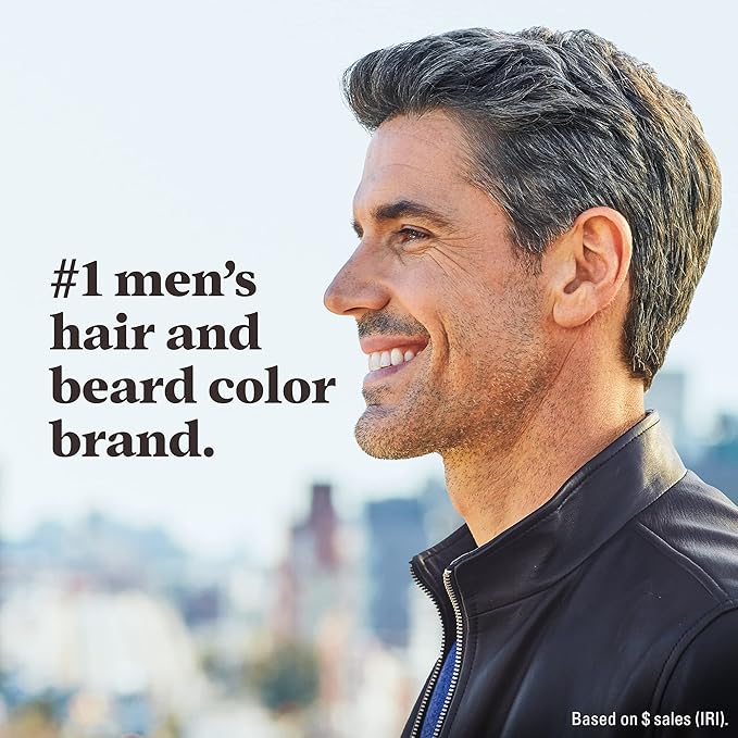Just For Men Touch of Gray, Mens Hair Color Kit with Comb Applicator for Easy Application, Great for a Salt and Pepper Look - Medium Brown, T-35, Pack of 1